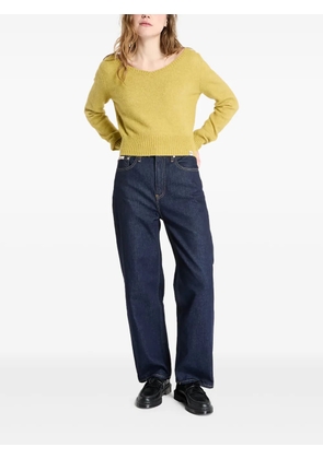 Calvin Klein V-neck cropped sweater - Yellow