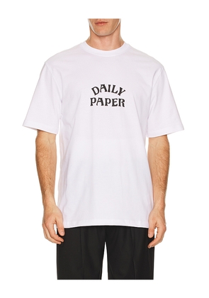 Daily Paper Dias Stacked T-shirt in White. Size L. Also in M, S, XL/1X.