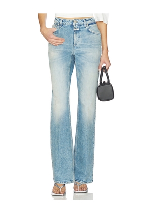 CLOSED Jovanna Flared Jeans in Blue. Size 24. Also in 25, 26, 27, 28, 29, 30, 31, 32.