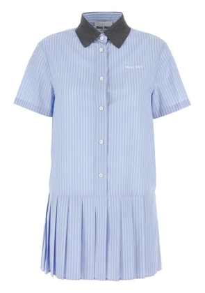 Miu Miu poplin mini polo dress - Blue