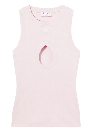 PUCCI ribbed-knit tank top - Pink