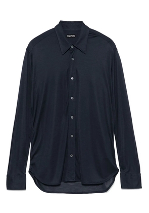 TOM FORD sheer silk shirt - Blue