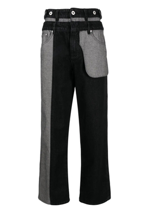 Feng Chen Wang mid-rise straight-leg jeans - Black