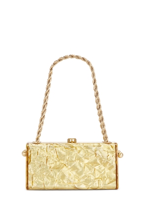 Cult Gaia Hajar Shoulder Bag in Metallic Gold.