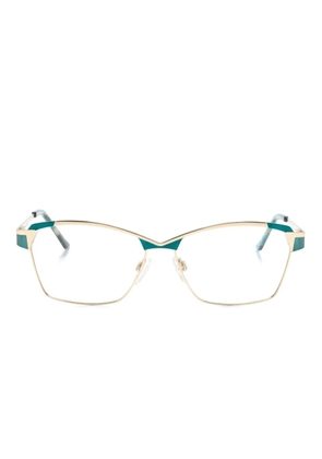 Cazal rectangle-frame glasses - Green