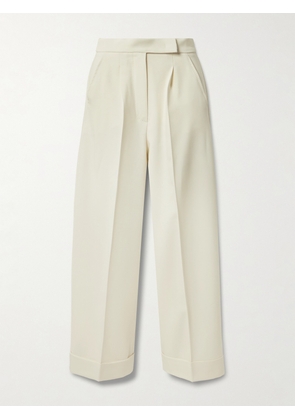 Max Mara - Pleated Wool-blend Wide-leg Pants - Ivory - UK 4,UK 6,UK 8,UK 10,UK 12,UK 14,UK 16,UK 18