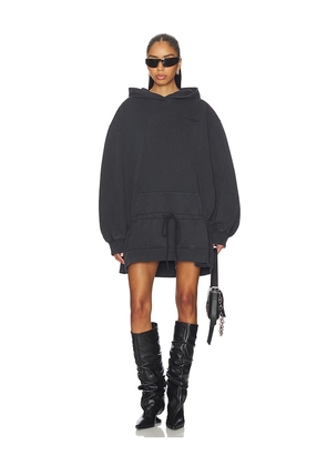 Alexander Wang Dropped Waist Hoodie Dress in Black. Size M. Also in S.