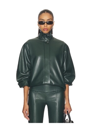 Amanda Uprichard Duke Bomber Jacket in Dark Green. Size L. Also in M, S, XL.