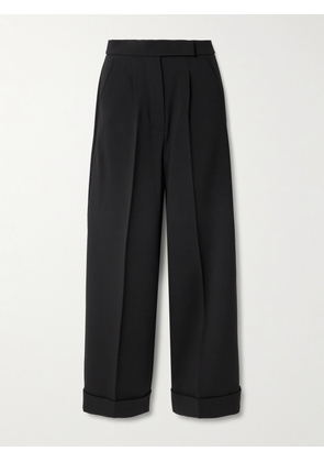 Max Mara - Pleated Wool-blend Wide-leg Pants - Black - UK 4,UK 6,UK 8,UK 10,UK 12,UK 14,UK 16,UK 18