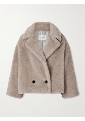 Max Mara - Cambusa Double-breasted Alpaca, Cashmere And Silk-blend Coat - Neutrals - UK 4,UK 6,UK 8,UK 10,UK 12,UK 14,UK 16,UK 18