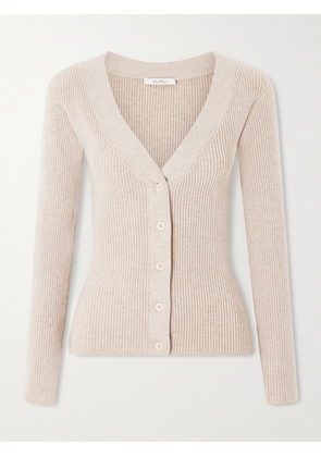Max Mara - Gioiosa Ribbed Wool-blend Cardigan - Neutrals - x small,small,medium,large,x large