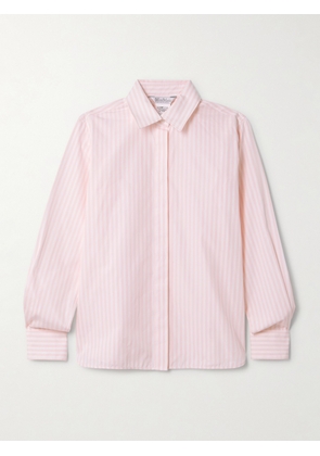 Max Mara - Striped Cotton-poplin Shirt - Pink - UK 2,UK 4,UK 6,UK 8,UK 10,UK 12,UK 14,UK 16,UK 18