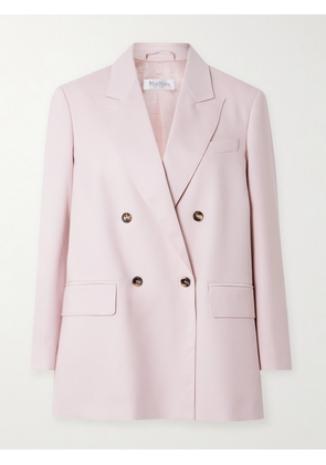 Max Mara - Ombrosa Double-breasted Wool, Mohair And Silk-blend Blazer - Pink - UK 4,UK 6,UK 8,UK 10,UK 12,UK 14,UK 16