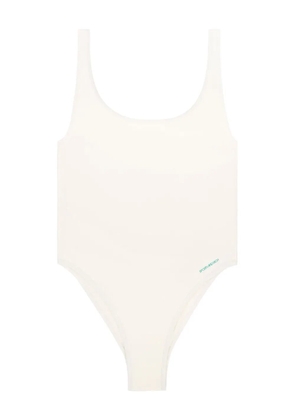 Sporty & Rich Carla logo-print swimsuit - Neutrals