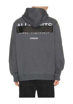 ALLSAINTS Redact Hoodie in Grey. Size L. Also in M, S, XL/1X.