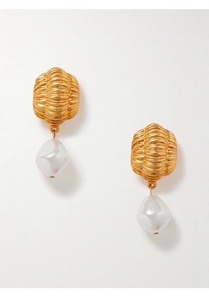 Jennifer Behr - Asha Gold-plated Faux Pearl Earrings - One size