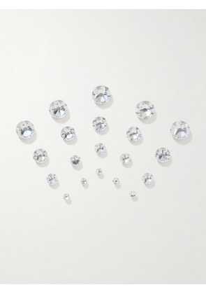 Jennifer Behr - Kira Set Of 10 Crystal Hair Magnets - Silver - One size