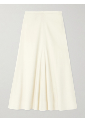 Brunello Cucinelli - Gathered Wool-blend Midi Skirt - Ivory - IT36,IT38,IT40,IT42,IT44,IT46,IT48,IT50
