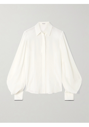 Brunello Cucinelli - Bead-embellished Silk Shirt - White - xx small,x small,small,medium,large,x large