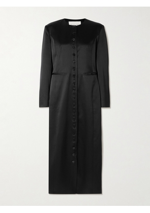 Heirlome - Edith Silk-satin Coat - Black - US0,US2,US4,US6,US8,US10