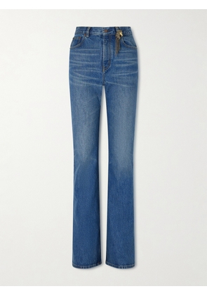 Chloé - Embellished High-rise Straight-leg Organic Jeans - Blue - 24,25,26,27,28,29,30,31,32