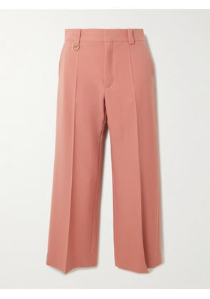Chloé - Cropped Wool-gabardine Wide-leg Pants - Pink - FR 34,FR 36,FR 38,FR 40,FR 42,FR 44,FR 46