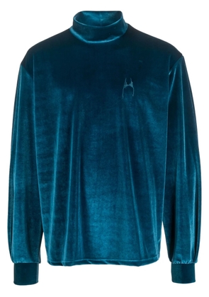 Random Identities high-neck velvet jumper - Blue