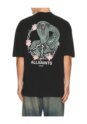 ALLSAINTS Snakebite Tee in Black. Size L. Also in S, M, XL/1X.