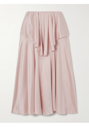 Chloé - Layered Silk-satin Midi Skirt - Pink - FR 34,FR 36,FR 38,FR 40,FR 42,FR 44
