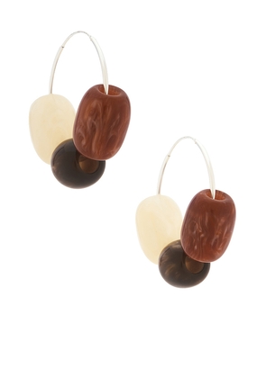 Casa Clara Hikina Earrings in Brown.