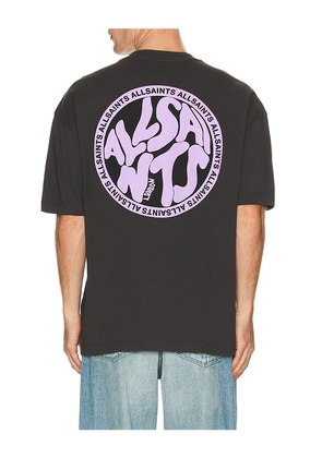 ALLSAINTS Distortion Tee in Black. Size L. Also in S, M, XL/1X.