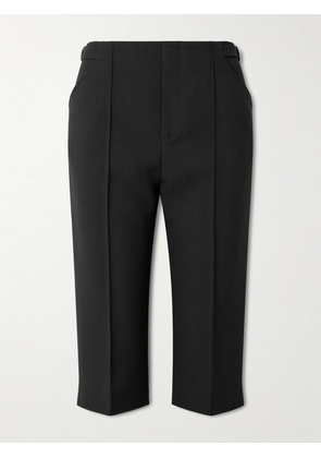 Chloé - Buckle-embellished Wool-crepe Straight-leg Capri Pants - Black - FR 34,FR 36,FR 38,FR 40,FR 42,FR 44