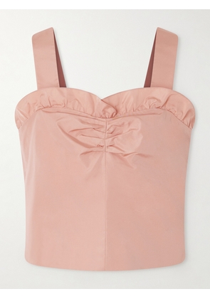Chloé - Cropped Ruffled Taffeta Top - Pink - FR 34,FR 36,FR 38,FR 40,FR 42,FR 44,FR 46
