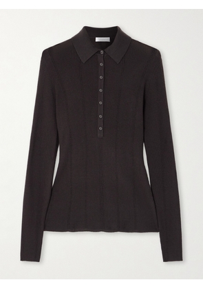 Gabriela Hearst - Sophia Wool Polo Shirt - Brown - x small,small,medium,large,x large