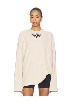 Boys Lie Hit The Slopes Sporty Thermal Long Sleeve in Ivory.