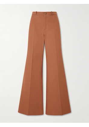Chloé - Organic Cotton Wide-leg Pants - Brown - FR 34,FR 36,FR 38,FR 40,FR 42,FR 44,FR 46
