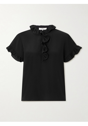 Chloé - Ruffled Silk Crepe De Chine Blouse - Black - FR 34,FR 36,FR 38,FR 40,FR 42,FR 44,FR 46