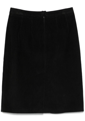 Burberry Pre-Owned 1990s corduroy midi skirt - Black