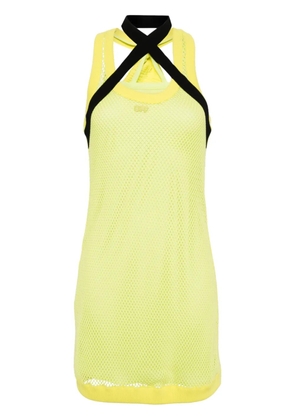 Off-White openwork sleeveless dress - Yellow