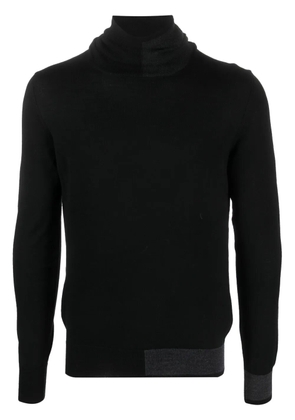 Del Carlo roll-neck merino wool jumper - Black