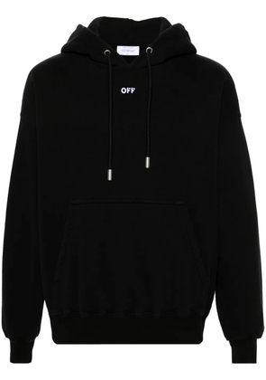 Off-White Arrows-embroidered cotton hoodie - Black