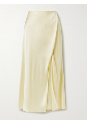 KHAITE - Demi Satin Midi Skirt - Yellow - US0,US2,US4,US6,US8,US10