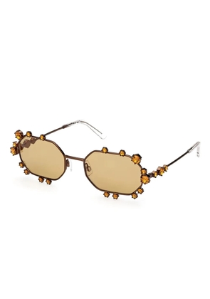 Swarovski Eyewear geometric embellished sunglasses - Brown