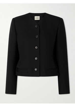 KHAITE - Nara Grain De Poudre Wool Jacket - Black - US0,US2,US4,US6,US8,US10