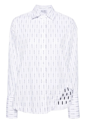 The Attico Eliza logo-print cotton shirt - White