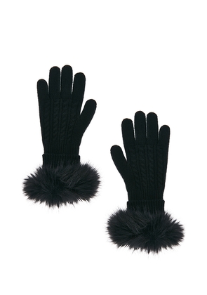 Adrienne Landau The Cashmere Glove in Black.