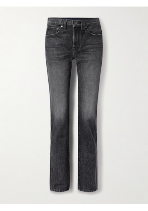 KHAITE - Farley High-rise Straight-leg Jeans - Black - 24,25,26,27,28,29,30,31,32