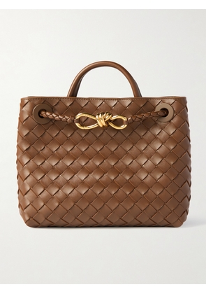 Bottega Veneta - Andiamo Small Intrecciato Leather Tote - Brown - One size