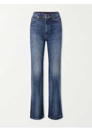 KHAITE - Danielle Stretch High-waist Straight-leg Jeans - Blue - 24,25,26,27,28,29,30,31,32