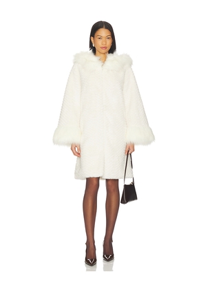 Adrienne Landau Cecilia Coat in White. Size L. Also in M, S.